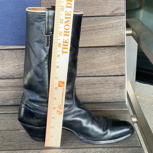 Nocona Original Black Leather Cowboy Boots Women’s 9.5 - Picture 8 of 8
